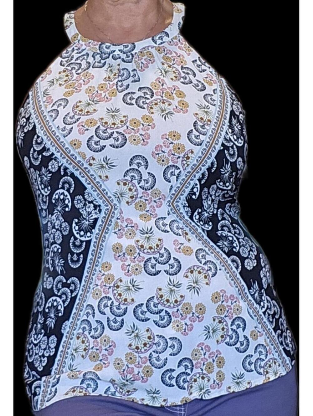 Pale Sky Womans Flowy Tank Top. Large EUC